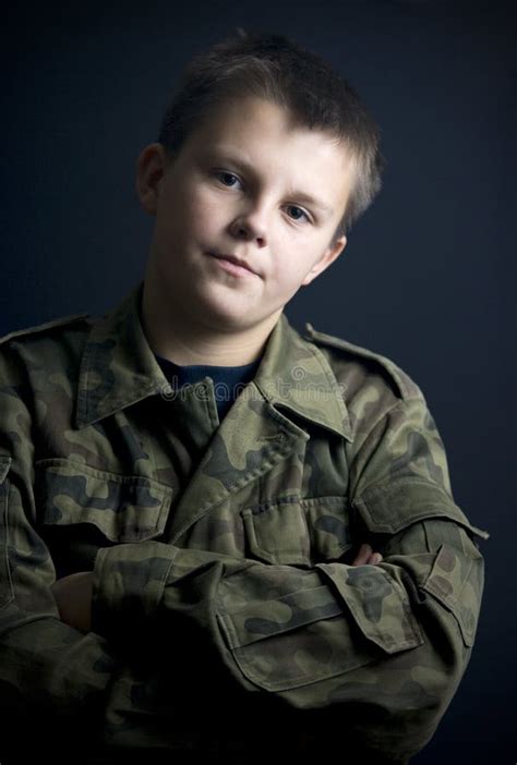 Military Teenage Boy Portrait Royalty Free Stock Images - Image: 7466009