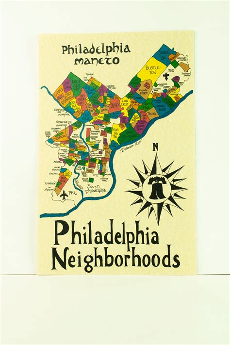 Philadelphia Neighborhoods Map - Etsy