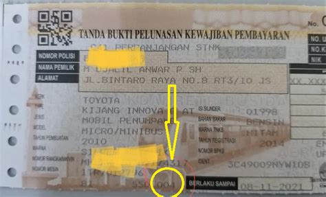 Nomor Seri Di Stnk Motor