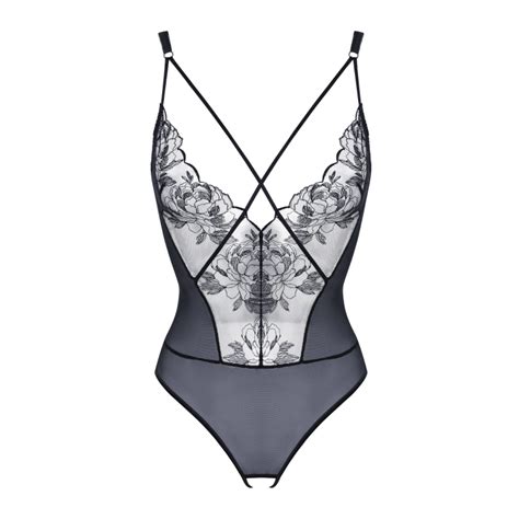Coco Heart Ouvert Bodysuit BonBon Lingerie Wolf Badger