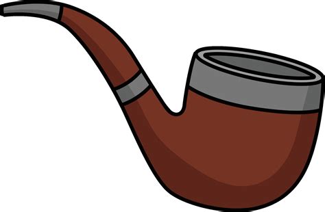 Smoking Pipe Cartoon Colored Clipart Illustration 25374668 Vector Art