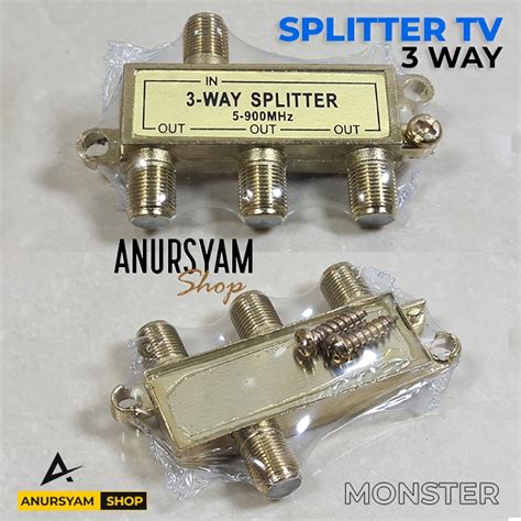 Jual Splitter TV 3 Way MONSTER Cabang TV 3 Cabang Antena TV 3 Way