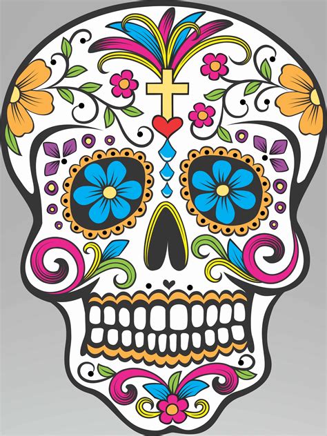 Calavera "Flores azules" - Stanser