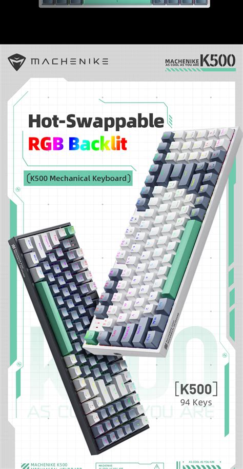 Machenike K Series Mechanical Keyboard Keys Hot Swappable Rgb Backlit Shopee Malaysia