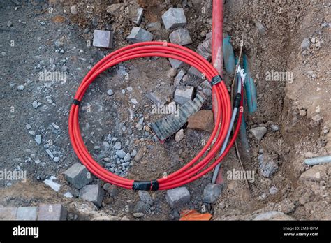 Underground Electric Cable Infrastructure Installation Construction