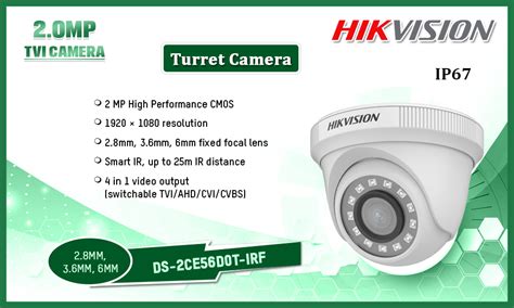 DS 2CE56D0T IRF Hikvision 2MP TVI Turret Camera In Sri Lanka