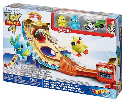 Hot Wheels Disney Pixar Toy Story Buzz Lightyear Carnival Rescue Playset Catch Au