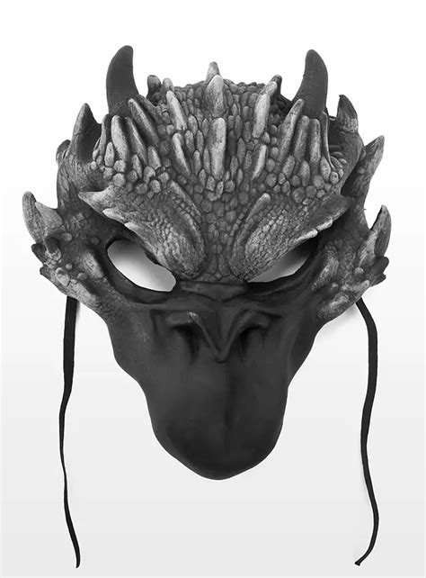 Dragon Black Latex Half Mask