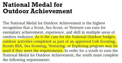 National Outdoor Award - Using Scoutbook & Scoutbook Plus - Scouting Forums