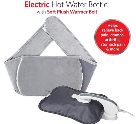 ELECTRIC RECHARGEABLE HOT WATER BOTTLE BED HAND WARMER MASSAGING HEAT