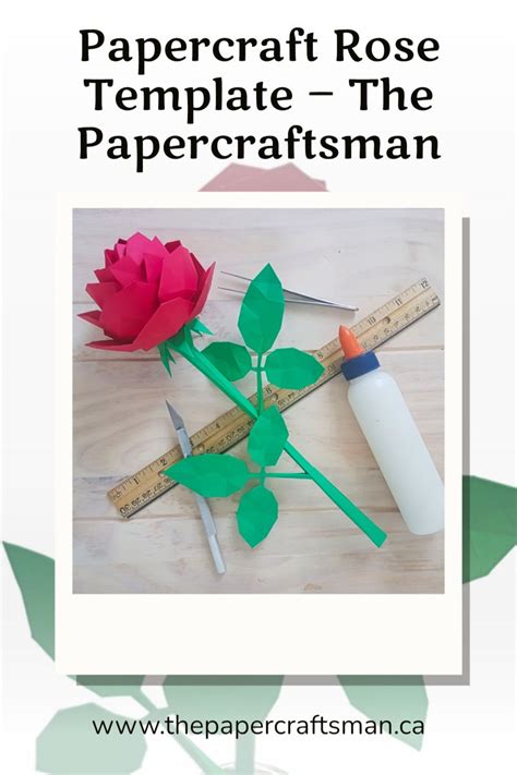 Papercraft Rose Template — The Papercraftsman Paper Crafts Paper