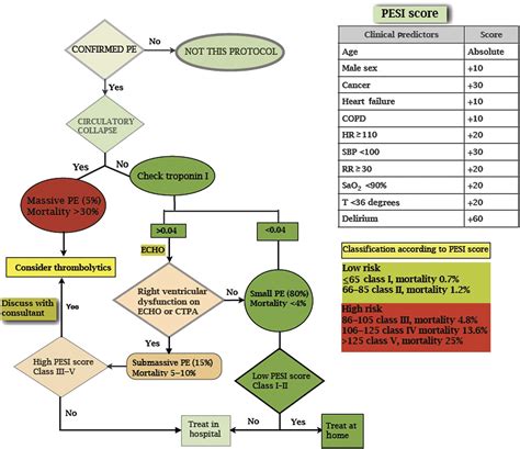 Risk Stratification In Pulmonary Embolism An Algorithmic Tool Approach Thorax