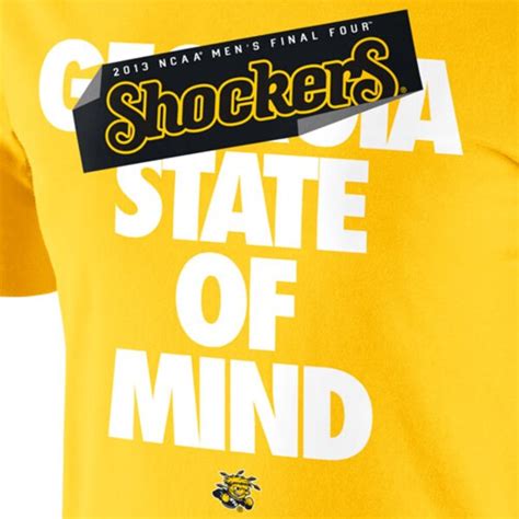 Nike Wichita State Shockers 2013 Mens Basketball Tournament Final Four Bound State Of Mind T