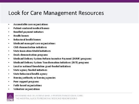 Designing Delivering Wholeperson Transitional Care The Hospital Guide