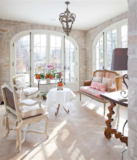 Interiors Design French Country Sunroom Featured In