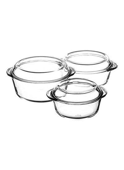 سعر Borcam Glass Casserole Set With Lid 6 Pieces Clear 6أوقية فى مصر