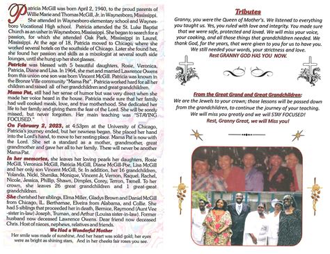 Patricia McGill Owens Obituary | AA Rayner and Sons Funeral Homes