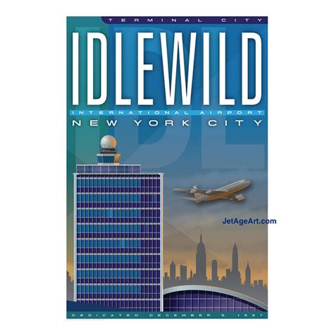 Idl New York Idlewild Airport Poster — Jet Age Art