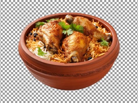 D Licieux Biryani Au Poulet Dans Un Pot En Argile Isol Avec Un Fond