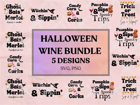 Halloween Wine Glass Svg Halloween Wine Svg Halloween Wine Labels