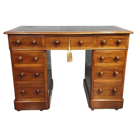 antique victorian mahogany twin pedestal desk  edwards  roberts