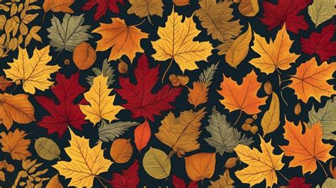 Autum Pattern Texture Background Premium Ai Generated Image