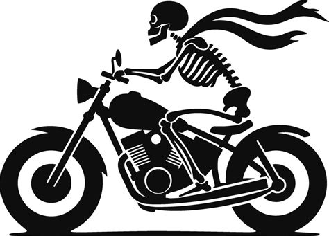 Skeleton Riding Motorcycle 49044892 Vector Art at Vecteezy 