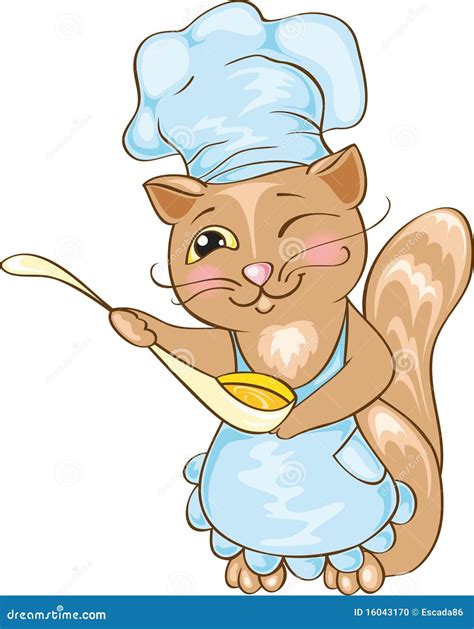 Cat Chef Stock Vector Illustration Of Cooking Cheerful 16043170