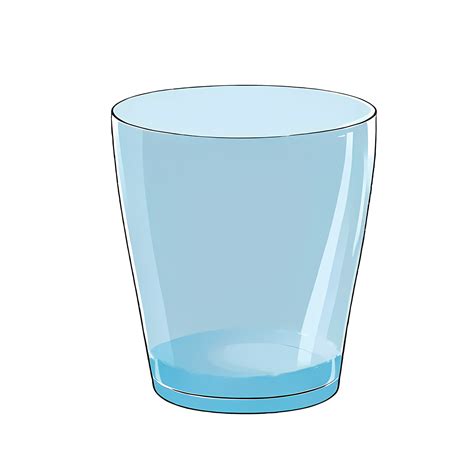 Empty Glass Hand Drawn Cartoon Style Illustration AI Generated 29573513 PNG