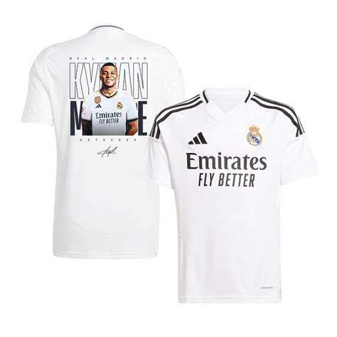 Kylian Mbappé 9 Real Madrid New Hero 2024 25 Home Youth Jersey Whit