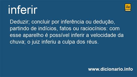 Inferir O Que Significa - Significado de Inferir