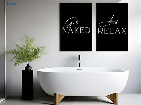 Set Of Printable Bathroom Get Naked And Relax Quote Printable Funny Bathroom Wall Art