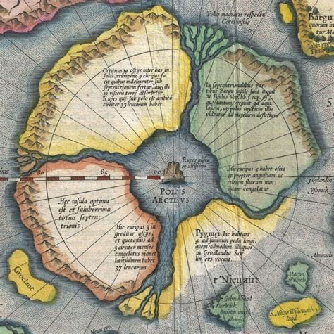 This Is The Second Edition Of Gerard Mercators Map Of The North Pole