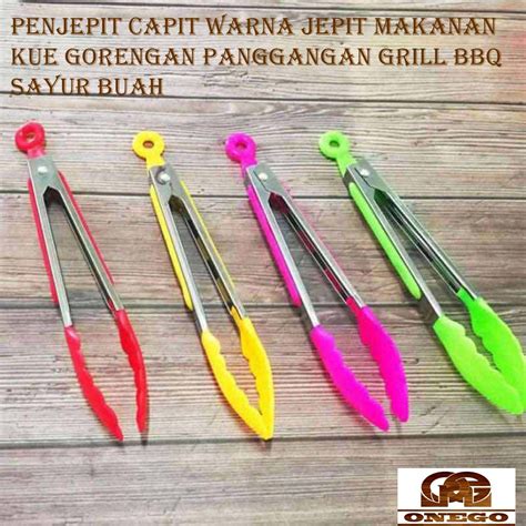 Jual Penjepit Capit Warna Jepit Makanan Kue Gorengan Panggangan Grill