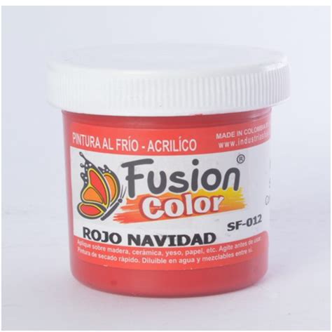 PINTURA AL FRIO FUSION COLOR X60 ML ROJO NAVIDAD