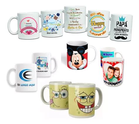 Tazas Blancas Personalizadas Oz Sublimadas Impresas Env O Gratis