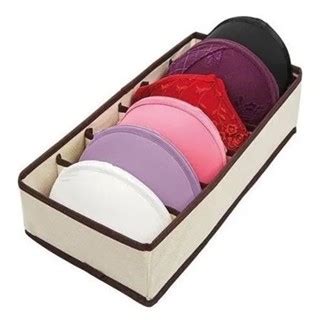 Kit 4 un Organizador Gaveta TNT Porta Sutiã Bojo Lingerie Cinza Shopee Brasil