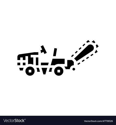 Ditch digger civil engineer glyph icon Royalty Free Vector