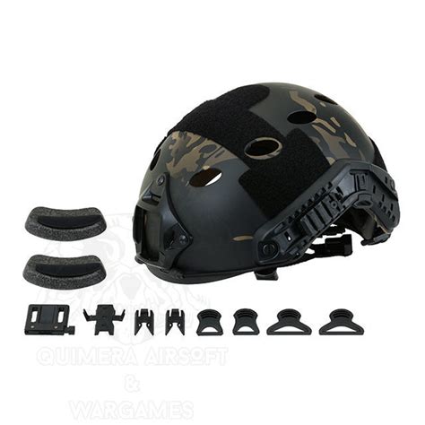 Casco Fast Pj Emerson Multicam Black Quimera Airsoft