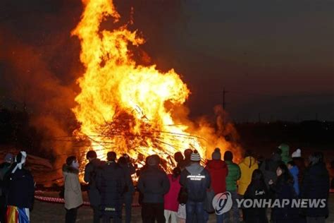 정월대보름 맞이 달집태우기 네이트 뉴스