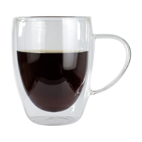 One Two Cups Cangkir Kopi Anti Panas Double Wall Glass Round Ml