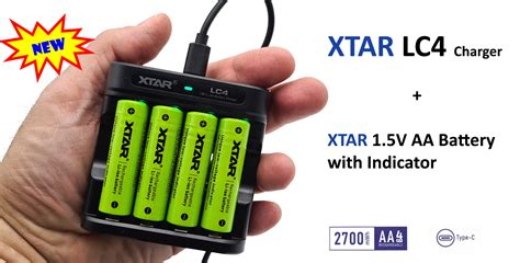 Charger XTAR LC4 XTAR AA 1 5V Battery With LED Indicator Chargers