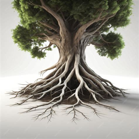 Premium Photo | A tree with roots that has the roots exposed.
