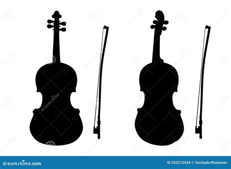 Violin Icon Music Instrument Silhouette Creative Concept Design In