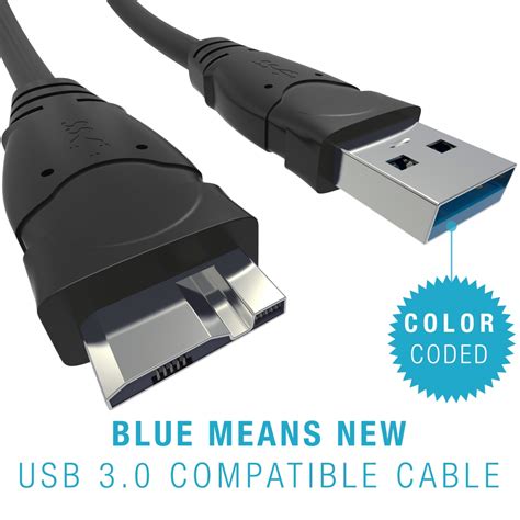 Shop New USB 3.0 - Micro-USB to USB Cable - SuperSpeed A Male to Micro ...