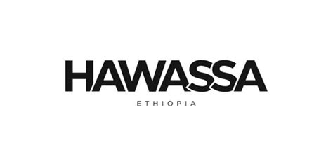 Hawassa in the ethiopia emblem design Royalty Free Vector