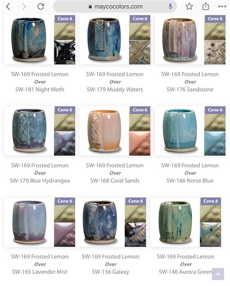 Mayco Frosted Lemon Combinations Glazes For Pottery Ceramic Glaze