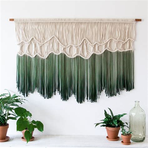 dyed macrame wall hanging macrame wall art wall tapestry etsy