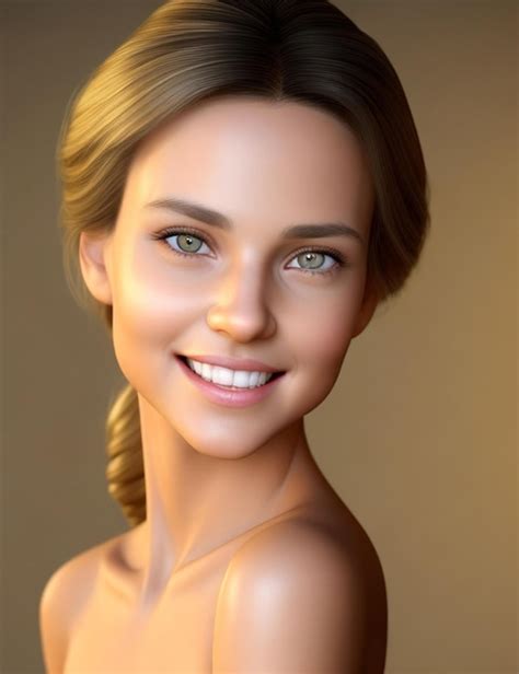 Premium Ai Image A Model With A Blonde Hairdo And A Green Eyes