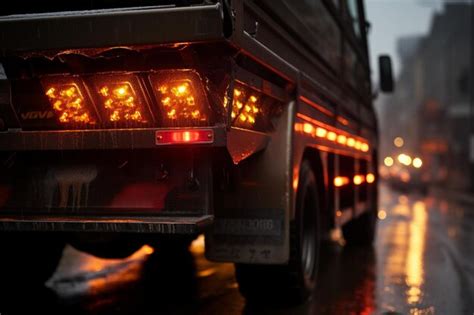 Premium Photo Closeup Of A Dump Trucks Warning Lights Flashing Best